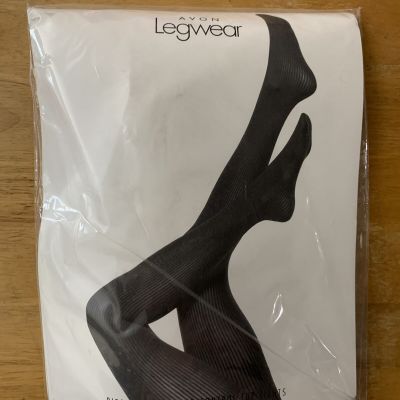 Avon Legwear Ribbed Microfiber Control Top Tights Ivory Size E